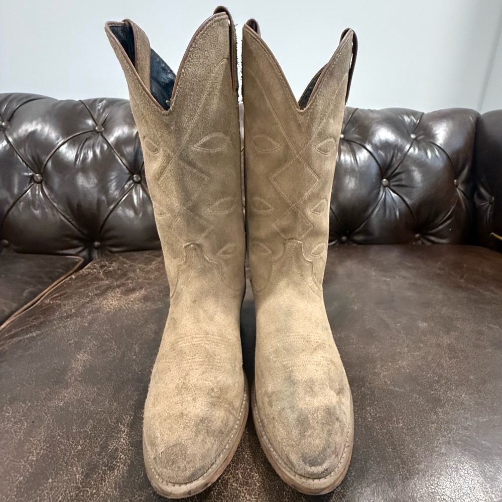 Laredo Tan Suede Men's Western Boots Size 7.5 D (Standard Width) - Picture 2 of 8